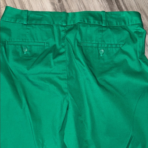 Talbots 14 curvy green dress pants womens work wear Irish St. Patrick’s Day crop - Picture 9 of 9